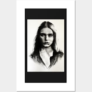 Cara, charcoal sketch Posters and Art